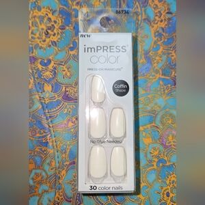 imPRESS Color Press-On Manicure - Cream Coffin Shape